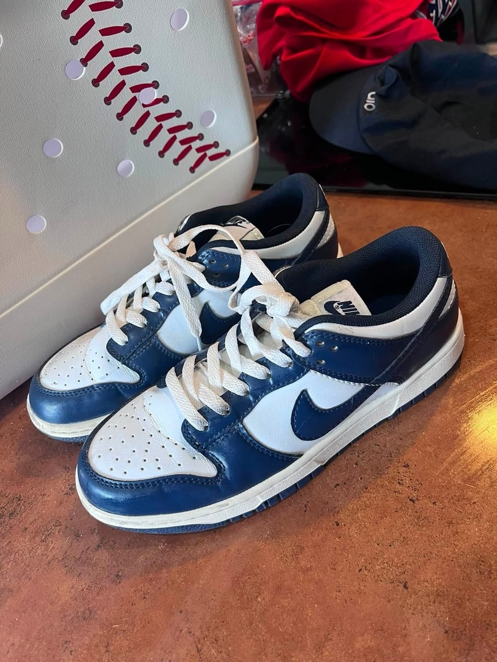 Nike Men's Low-Top Sneakers in Navy and White